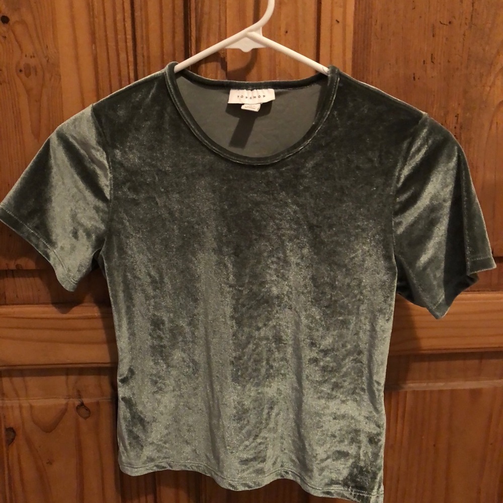 Topshop velvet tee